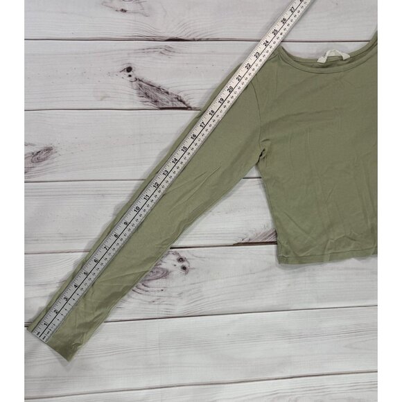 Bluenotes Women's Teens Crop Top Long Sleeve Green Soft Size S Cute Stylish - Picture 8 of 10